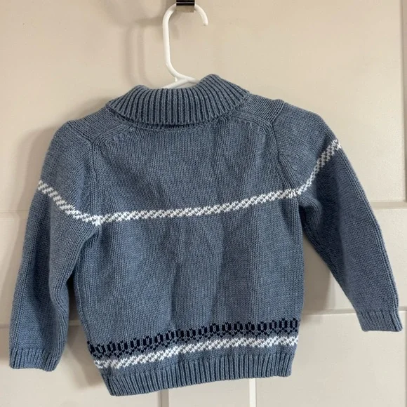 Blue Nautical Baby Cardigan Janie & jack kids 12-18 months NWT sailboat anchor - Picture 3 of 3